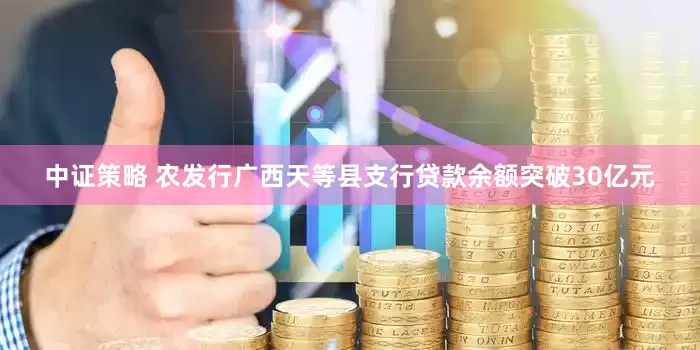 中证策略 农发行广西天等县支行贷款余额突破30亿元